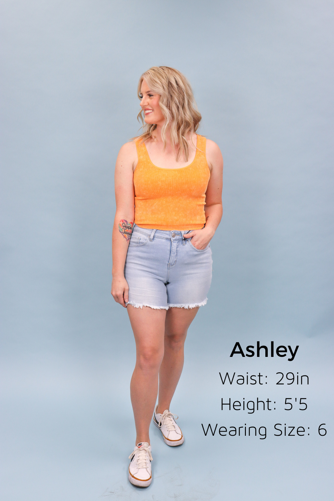 Frayed Hem Tummy Control Shorts