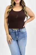 Graphic Micro Ribbed Tank