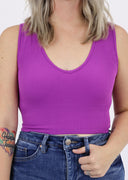 The Essential Crop | V Neck Top Bralette - Final Sale