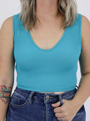 The Essential Crop | V Neck Top Bralette - Final Sale
