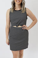 Cut Out Front Tie Dress