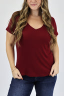 The Ribbed Basic V Neck Tee