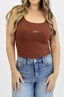 Graphic Micro Ribbed Tank