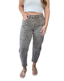 Barrel Jeans - Vintage Washed Leopard