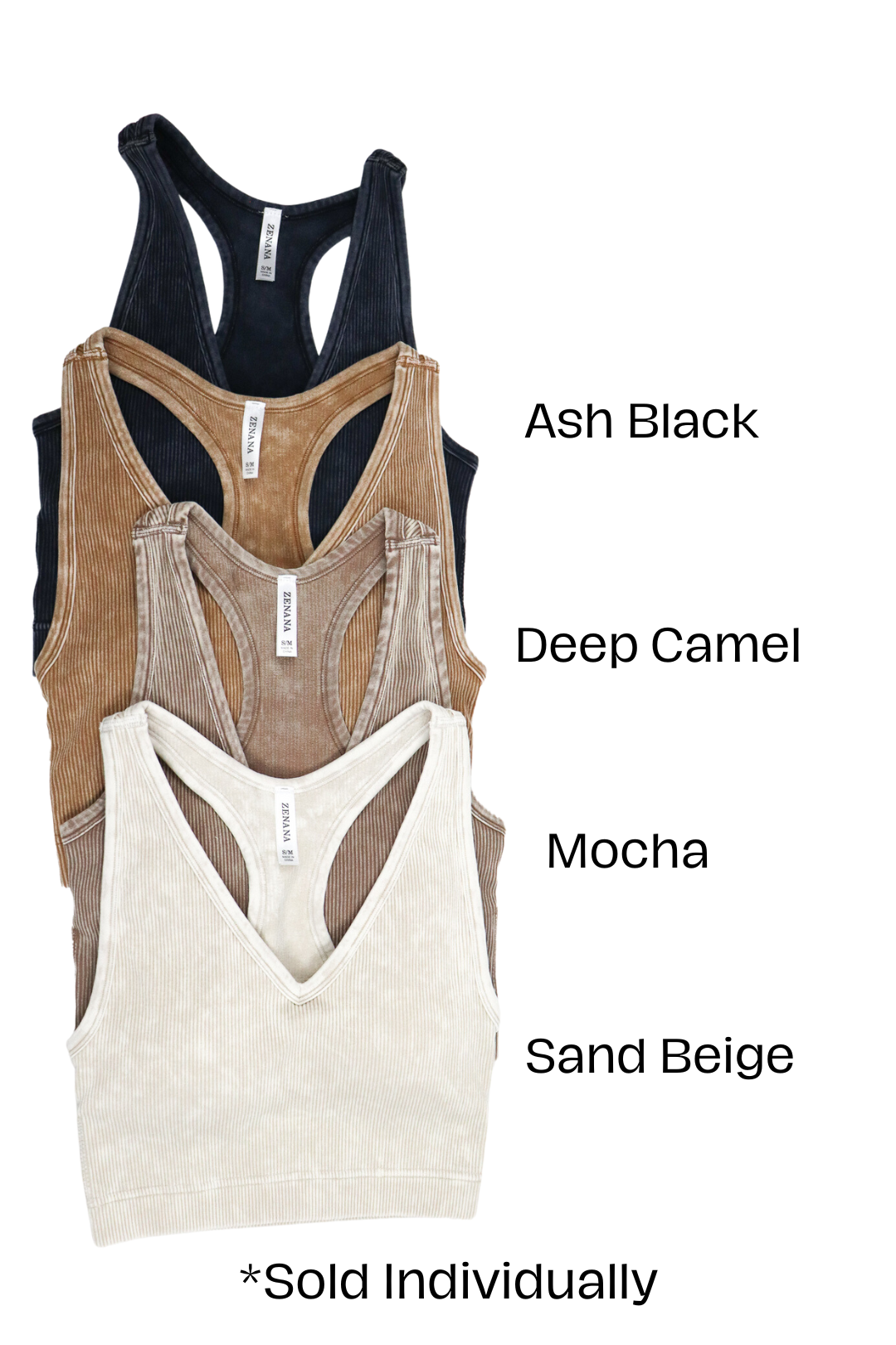 Ash Mocha Ribbed V Neck Tank – Essential Edge Clothing