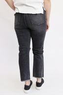 Ankle Crop Straight Jeans - Vintage Black - FINAL SALE
