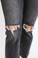 Ankle Crop Straight Jeans - Vintage Black - FINAL SALE