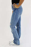 Bootcut Jean - Light Wash Distressed