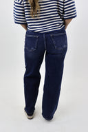 Mid Rise - Wide Leg Jeans - Dark Wash