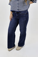 Mid Rise - Wide Leg Jeans - Dark Wash