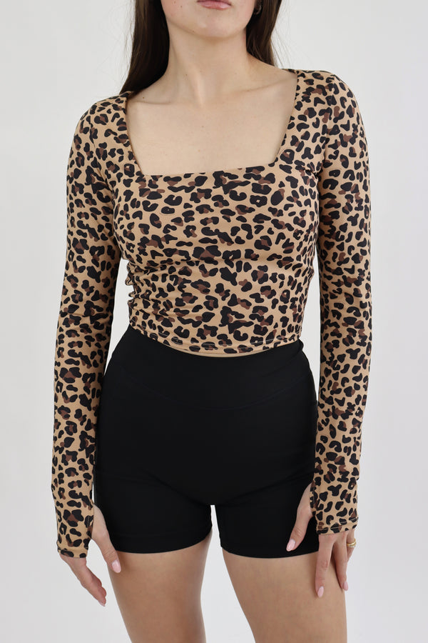 The Everyday Athletic Long Sleeve - Leopard / XS
