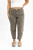 Barrel Jeans - Vintage Washed Leopard