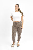 Barrel Jeans - Vintage Washed Leopard