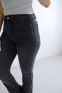Bootcut Jeans - Black Slimming Seam