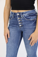 Bootcut Jeans - Buttonfly Medium Wash