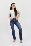 Bootcut Jeans - Buttonfly Medium Wash