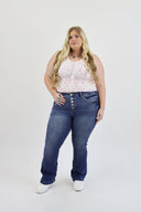 Bootcut Jeans - Buttonfly Medium Wash