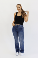Bootcut Jeans - Medium Wash Slimming Seam