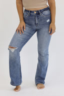 Bootcut Jeans - Medium Distressed