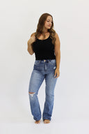 Bootcut Jeans - Medium Distressed