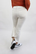 Bootcut Jeans - Crop Kick White