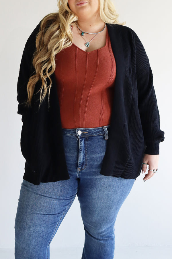 Knit Cardigan - Black / XXS | XS