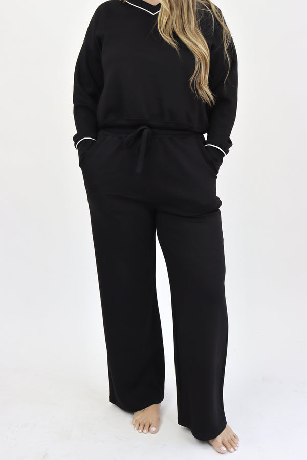 The Cloud Wide Leg Pant - Black / XS | S
