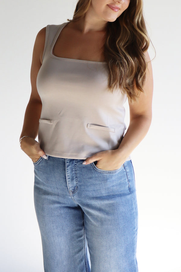 Cloud Tank - Oat / XXS | XS