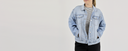 Model wearing RFM Boyfriend Denim Jacket