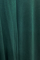 Closeup of ribbed material in evergreen color.
