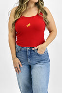 Graphic Micro Ribbed Tank