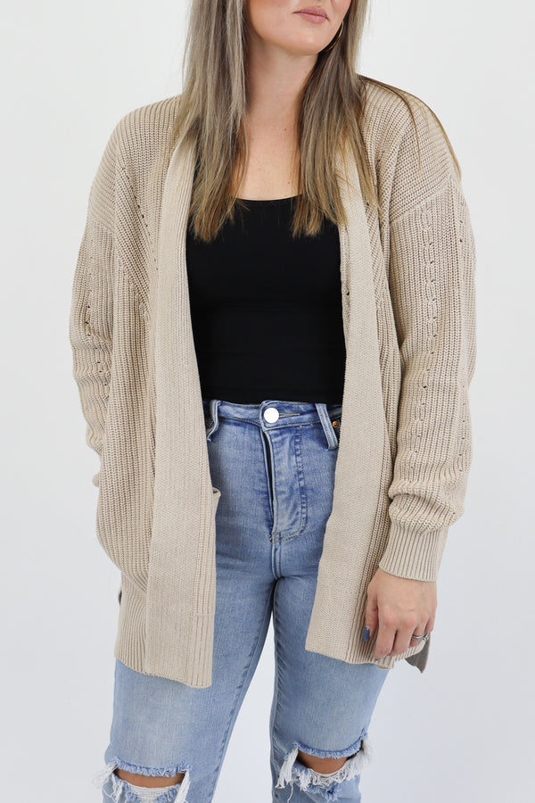 Knit Cardigan - Oat / S | M