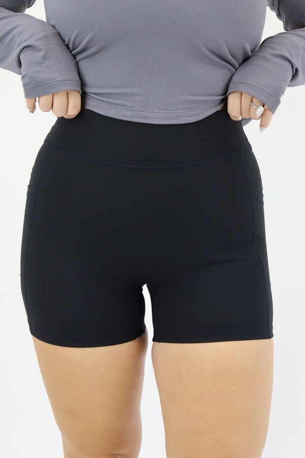 Tummy Control Biker Short - Black 6 in / XS