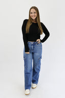 Wide Leg Jeans - Cargo