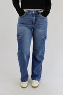 Wide Leg Jeans - Cargo