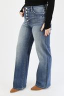Wide Leg Jeans - Medium Tint Buttonfly