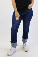 Straight Leg Jeans - Dark Wash