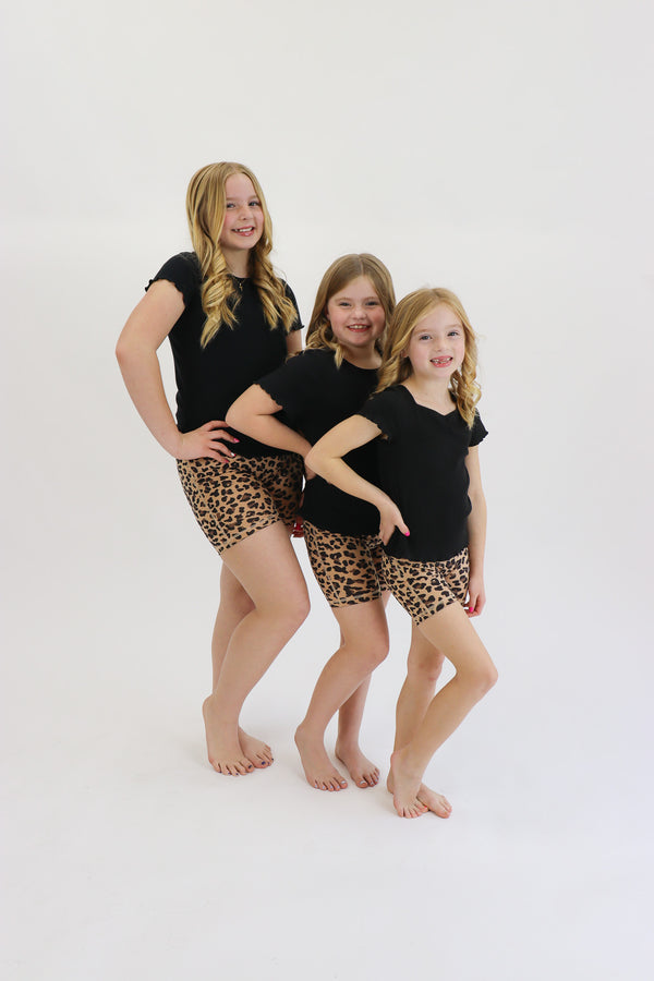 Kids Everyday Biker Shorts - Leopard / S