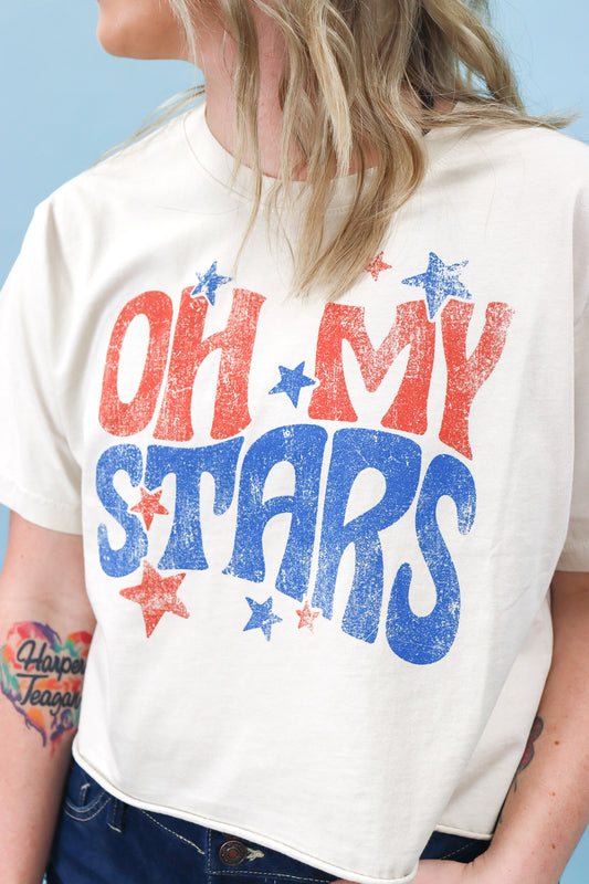 Oh My Stars Cropped Graphic Tee