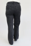 Wide Leg Jeans - Vintage Black
