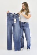 Wide Leg Jeans - Medium Wash - Cut to Length