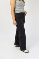 Wide Leg Jeans - Vintage Black