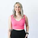 The Essential Crop | V Neck Top Bralette - Final Sale
