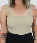 The Essential Crop | Padded Squareneck Bralette - Final Sale