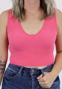 The Essential Crop | V Neck Top Bralette - Final Sale