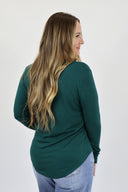 The Ribbed Basic V Neck Long Sleeve