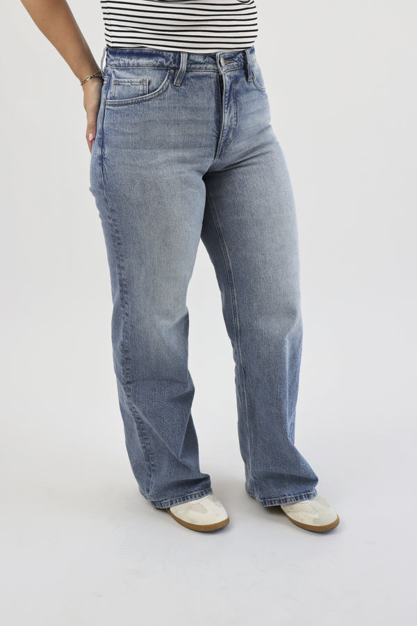 Rigid Wide Leg Jeans - Light Medium - Light Medium Wash / 00