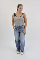 Rigid Wide Leg Jeans - Light Medium