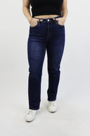 Straight Leg Jeans - Dark Wash
