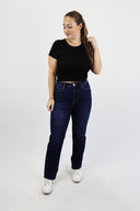 Straight Leg Jeans - Dark Wash